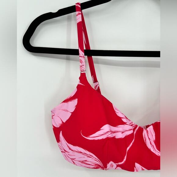 🆕 NWT Seafolly Fleur De Bloom Bralette Bikini Top Chili Red Floral Tropical 4 - Picture 9 of 15